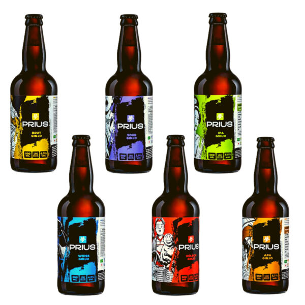 Kit com 6 Cervejas Prius Sake Beers 500ml
